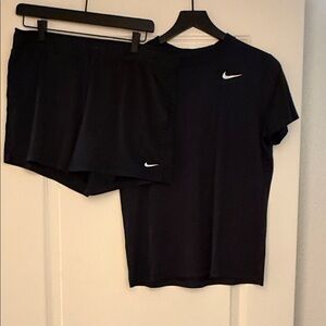 Nike Black Short Sleeve Tee with White Swoosh